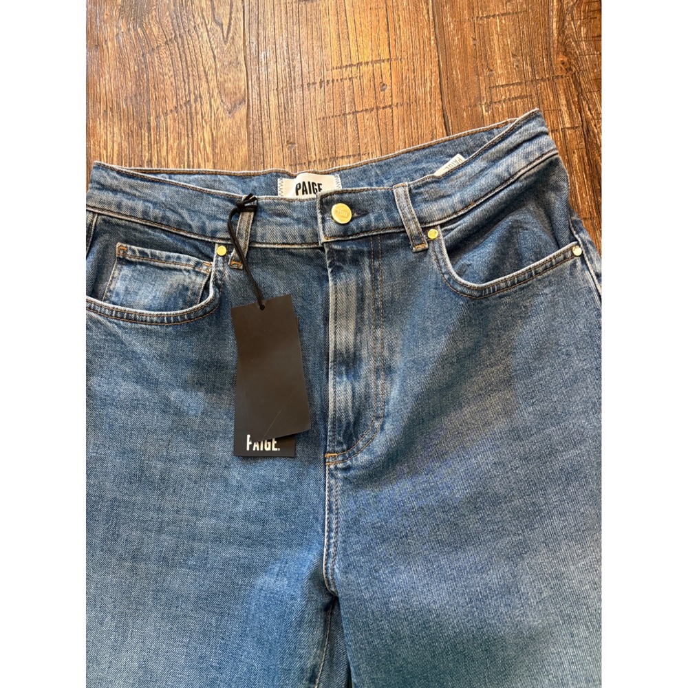 Paige Arellia High Waist Ankle Barrel Jeans Womens 29 Blue New Heritage Seam - Picture 10 of 15